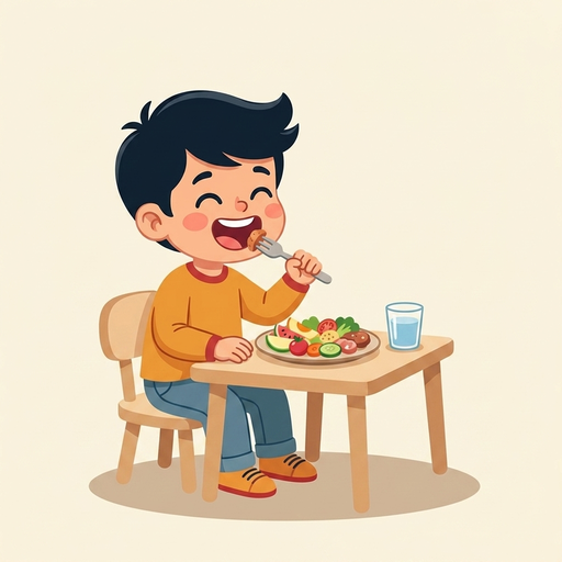 comer — essen +[Obst/ Fleisch/ Brot]